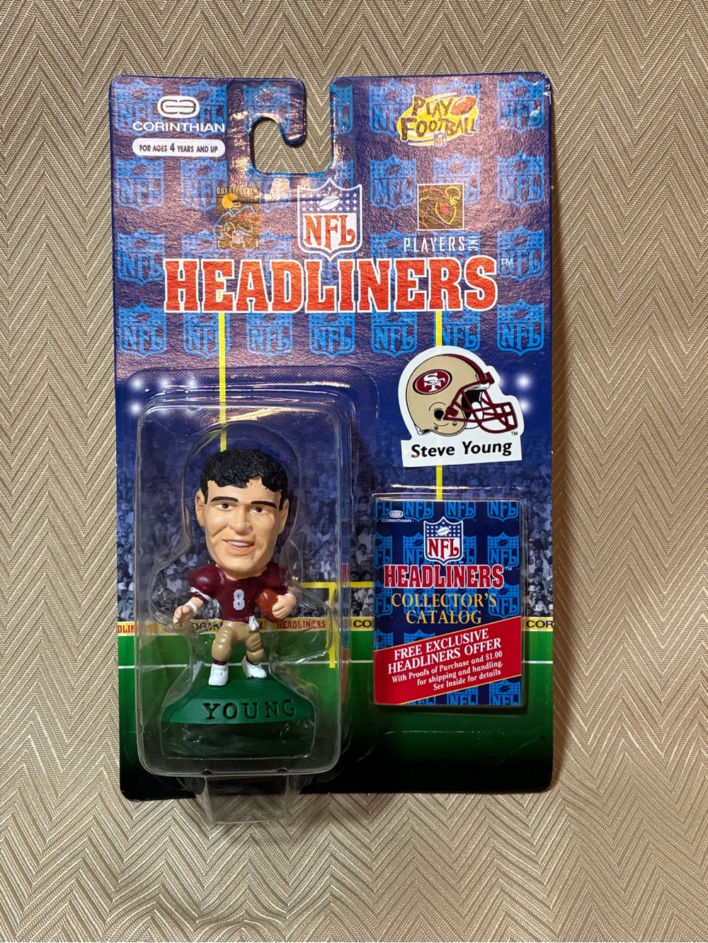 NFL Headliners Steve Young Collectible Figure - Maroon/Gold